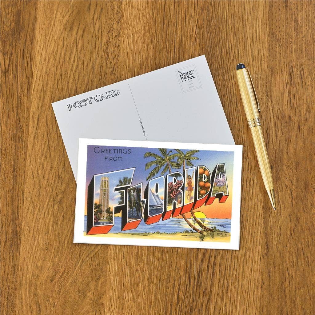 Postcard FL-1214 Greetings from Florida