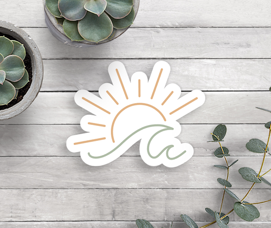 Sunshine Waves Vinyl Sticker