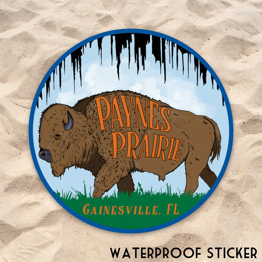 Paynes Prairie Buffalo Sticker