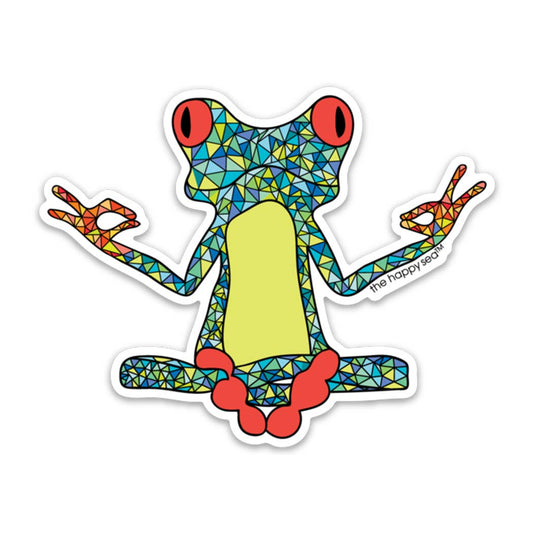 3" Yoga Frog Sticker