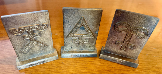 Set of 3 Vintage Apothecary Paperweights