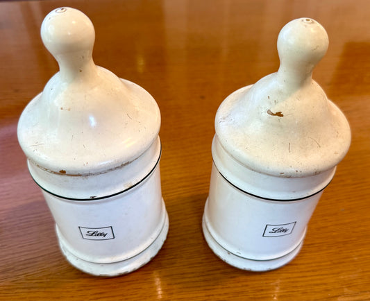 Vintage Set of 2 Eli Lilly Pro Dolore Apothecary Jars