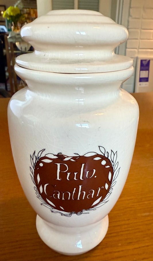 Vintage Lilly Pulv. Canthar Apothecary Jar