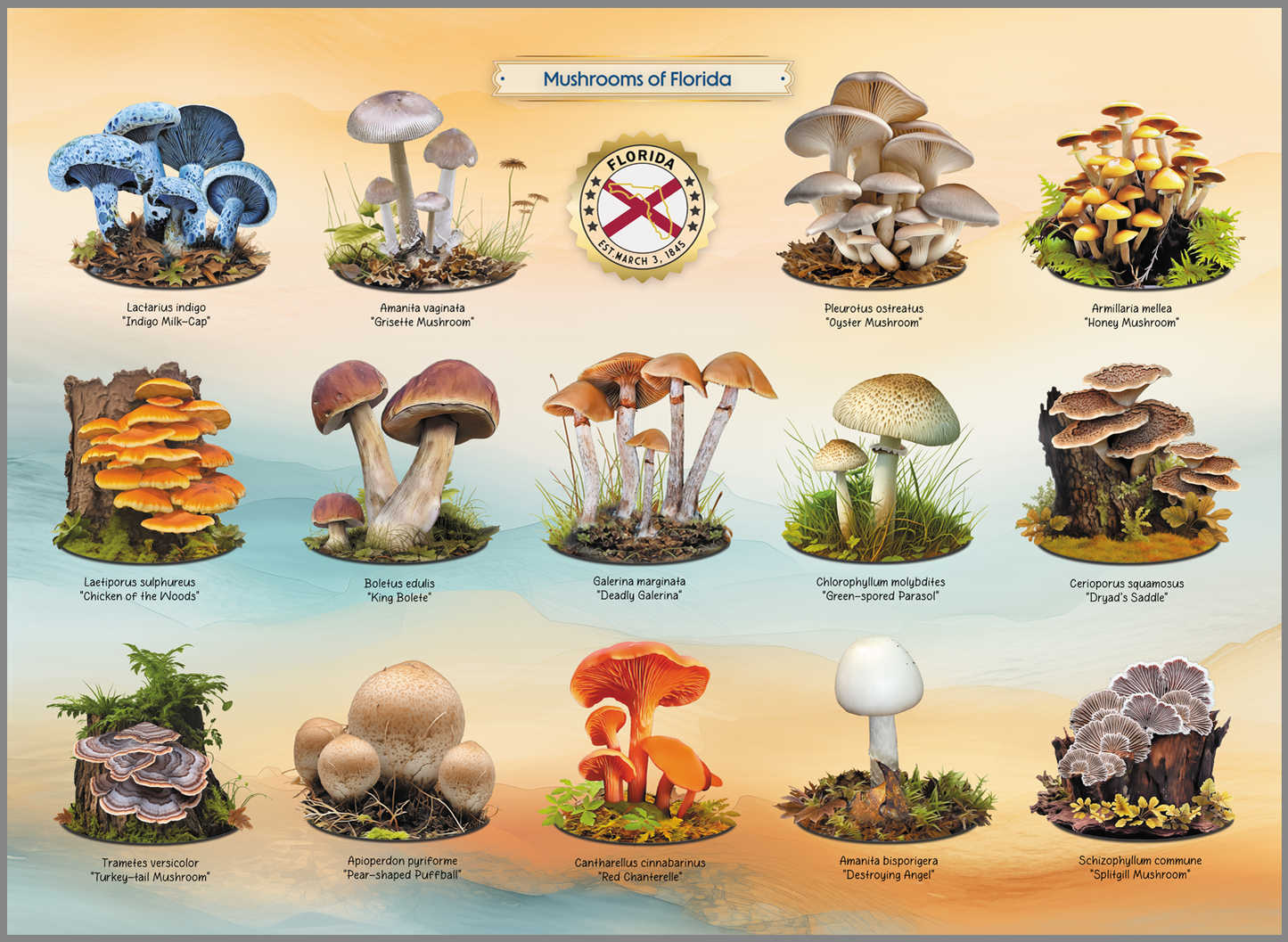 Mushrooms of Florida Jigsaw Puzzle
