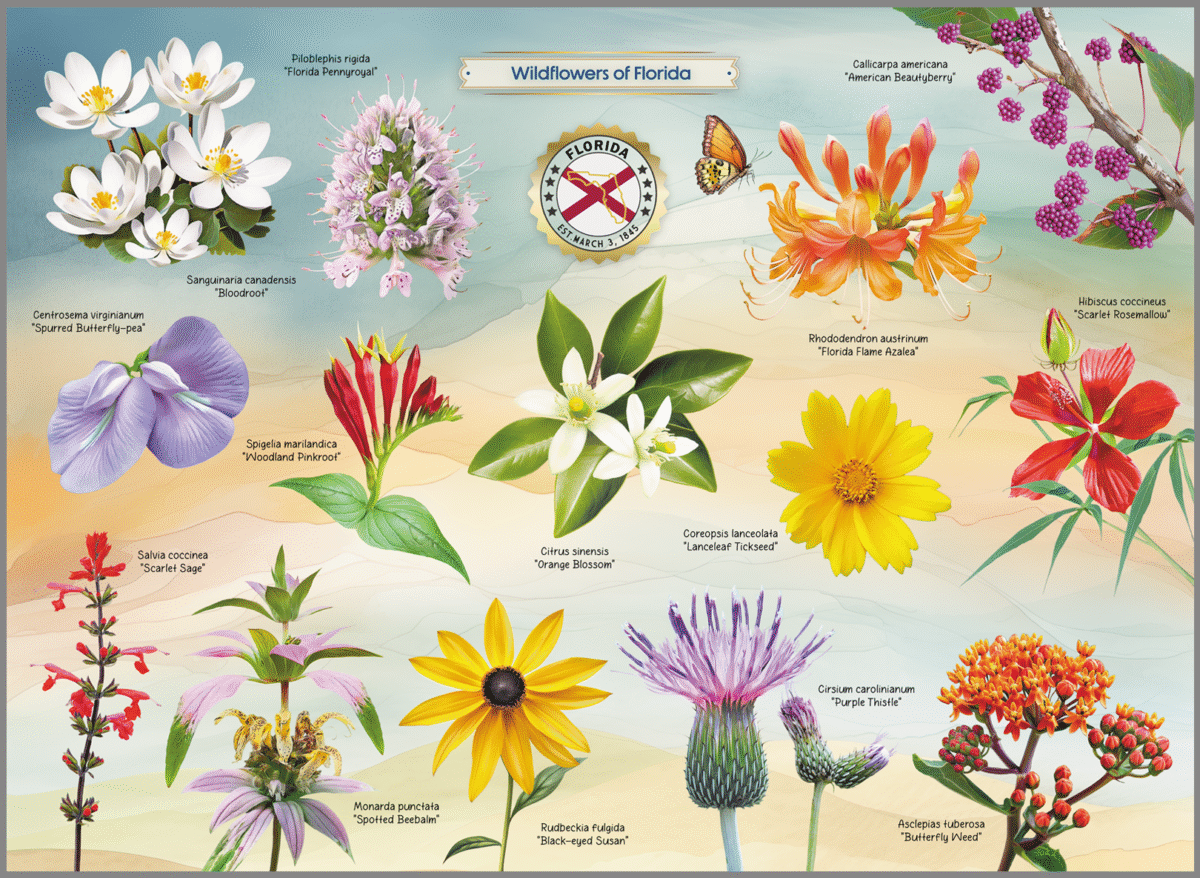Wildflowers of Florida Jigsaw Puzzle