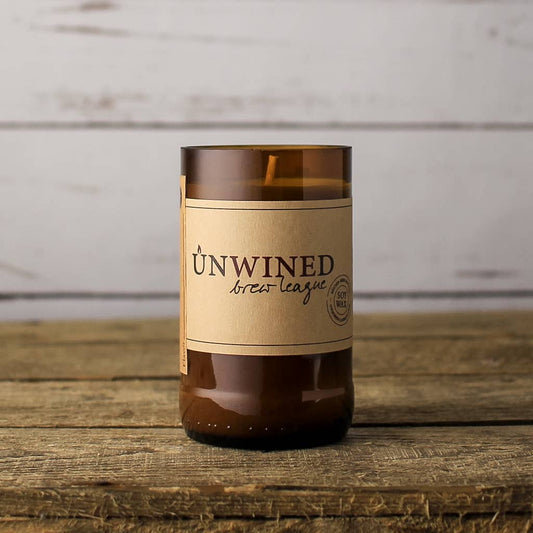 Cypress/ Orange Peel Brew League - Beer Bottle Candle