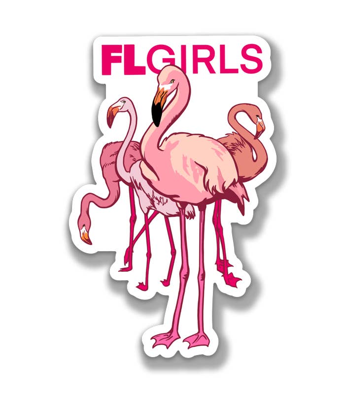 FL Girls Flamingo Sticker