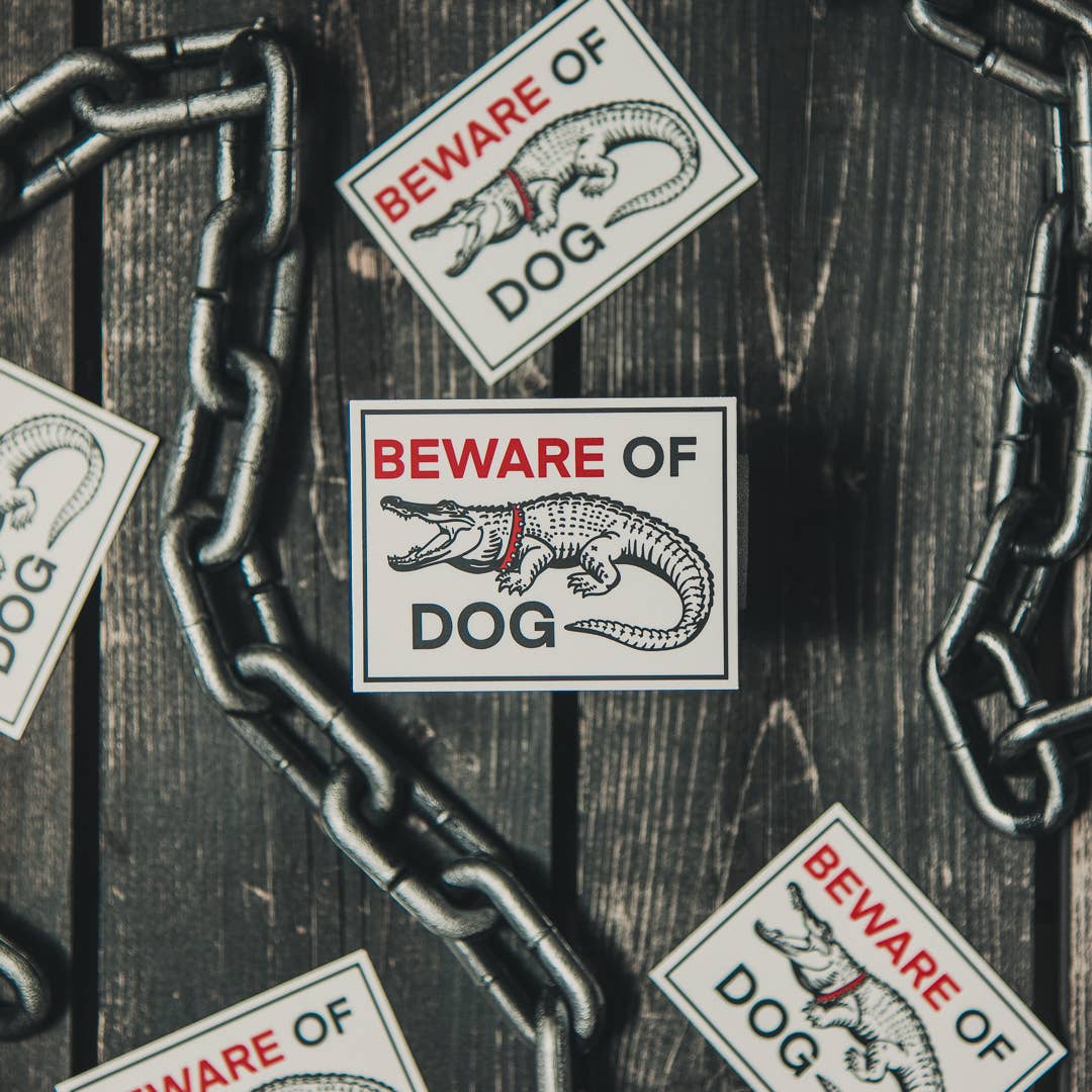 Beware of Dog (gator) Sticker