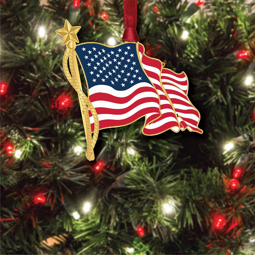 American Flag Ornament - 2026