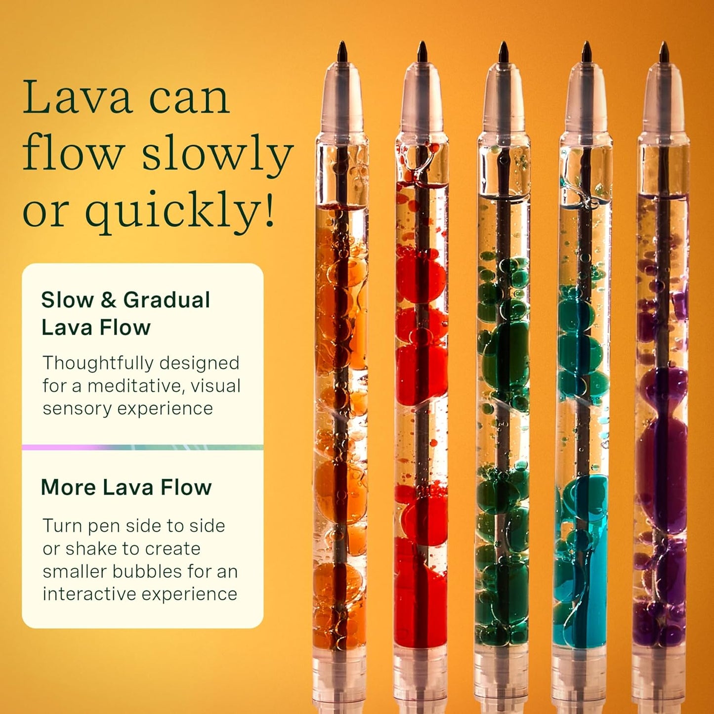 Lifelines Scented Lava Gel Pen Set, 5-Pack (Multi-Color)