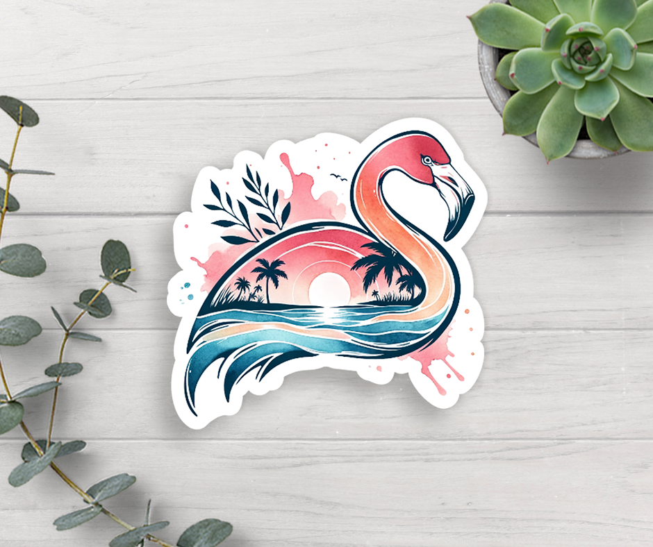 Flamingo Vinyl Sticker