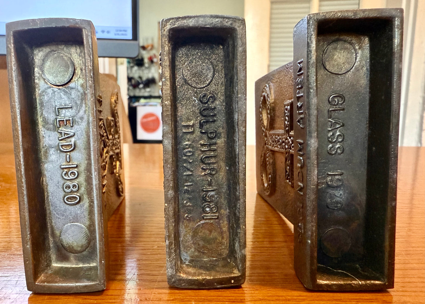 Set of 3 Vintage Apothecary Paperweights
