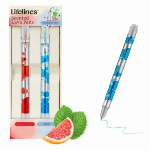 Lifelines 2pk Scented Lava Pen Set Blue/Red