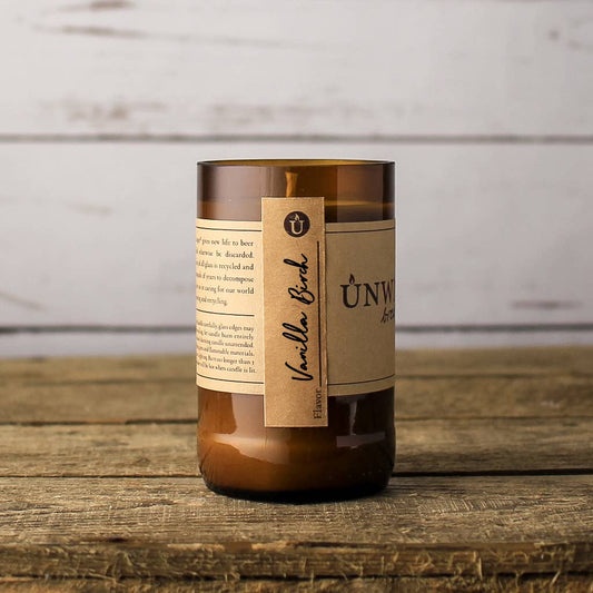 Vanilla Birch Brew League - Beer Bottle Candle