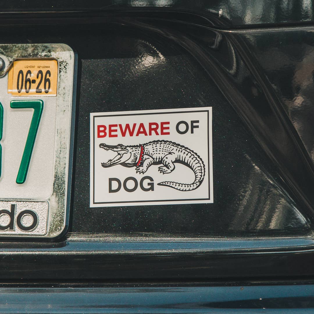 Beware of Dog (gator) Sticker