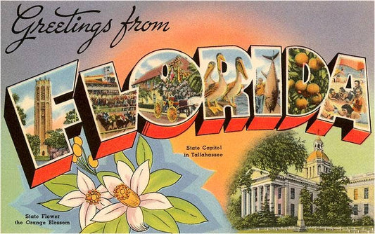Postcard FL-77 Greetings from Florida