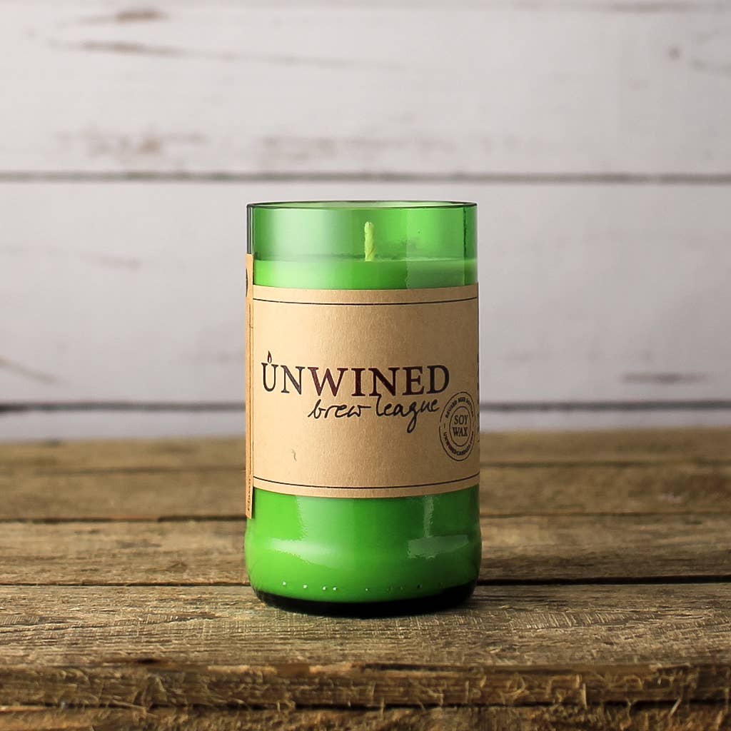 Vanilla Birch Brew League - Beer Bottle Candle
